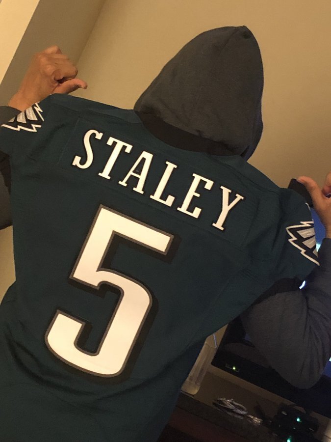 Dawn Staley supporting Duce Staley for 2018 Super Bowl